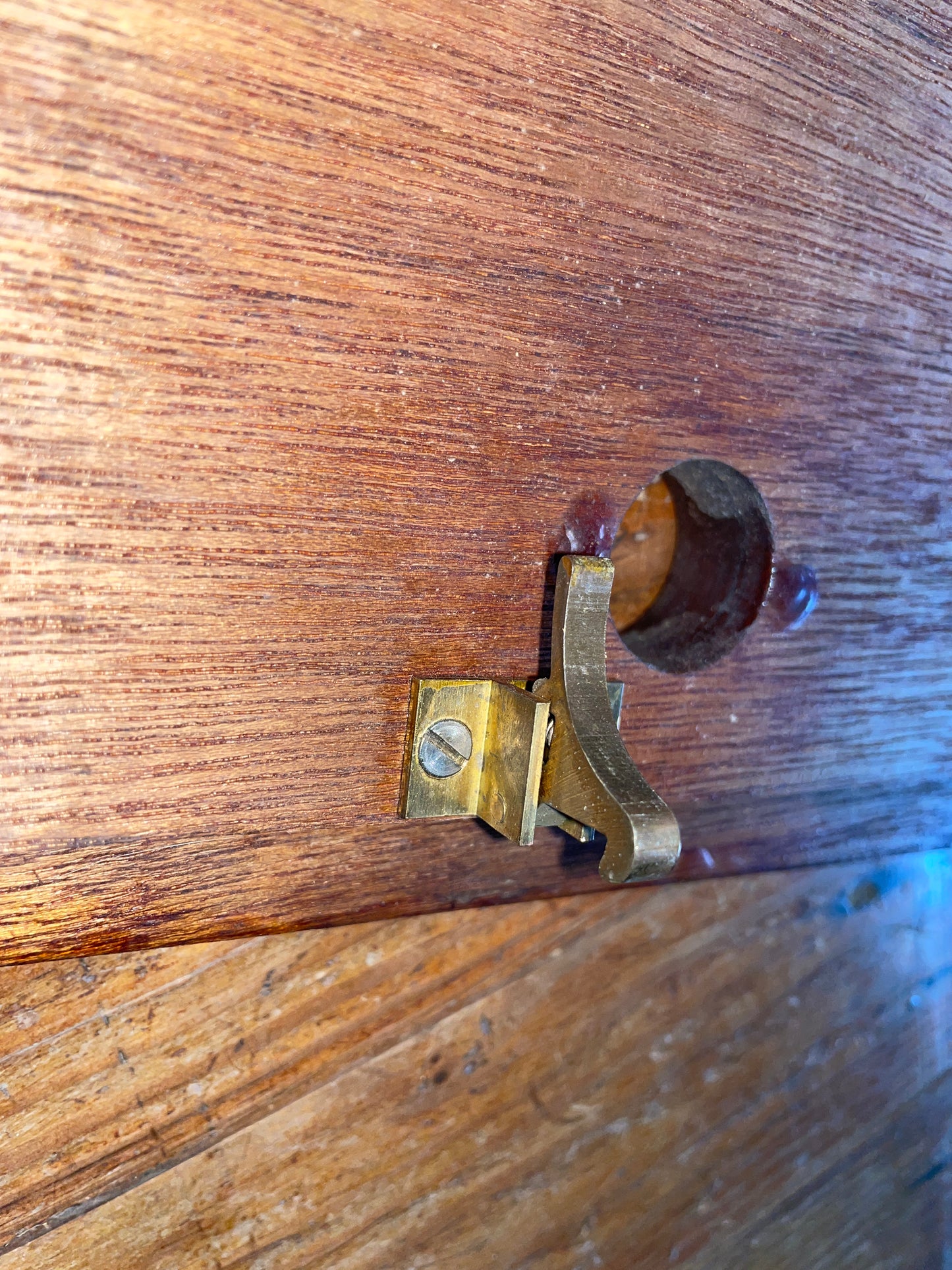 Teak Door Removed Off A Columbia 39- ID 19 3/8” L x 7 3/8” W #66