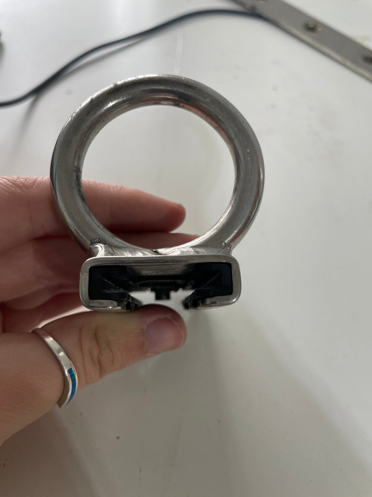 Stainless Steel Pull Top 1" Track Car Mast Ring - 1 1/2" Eye Diameter