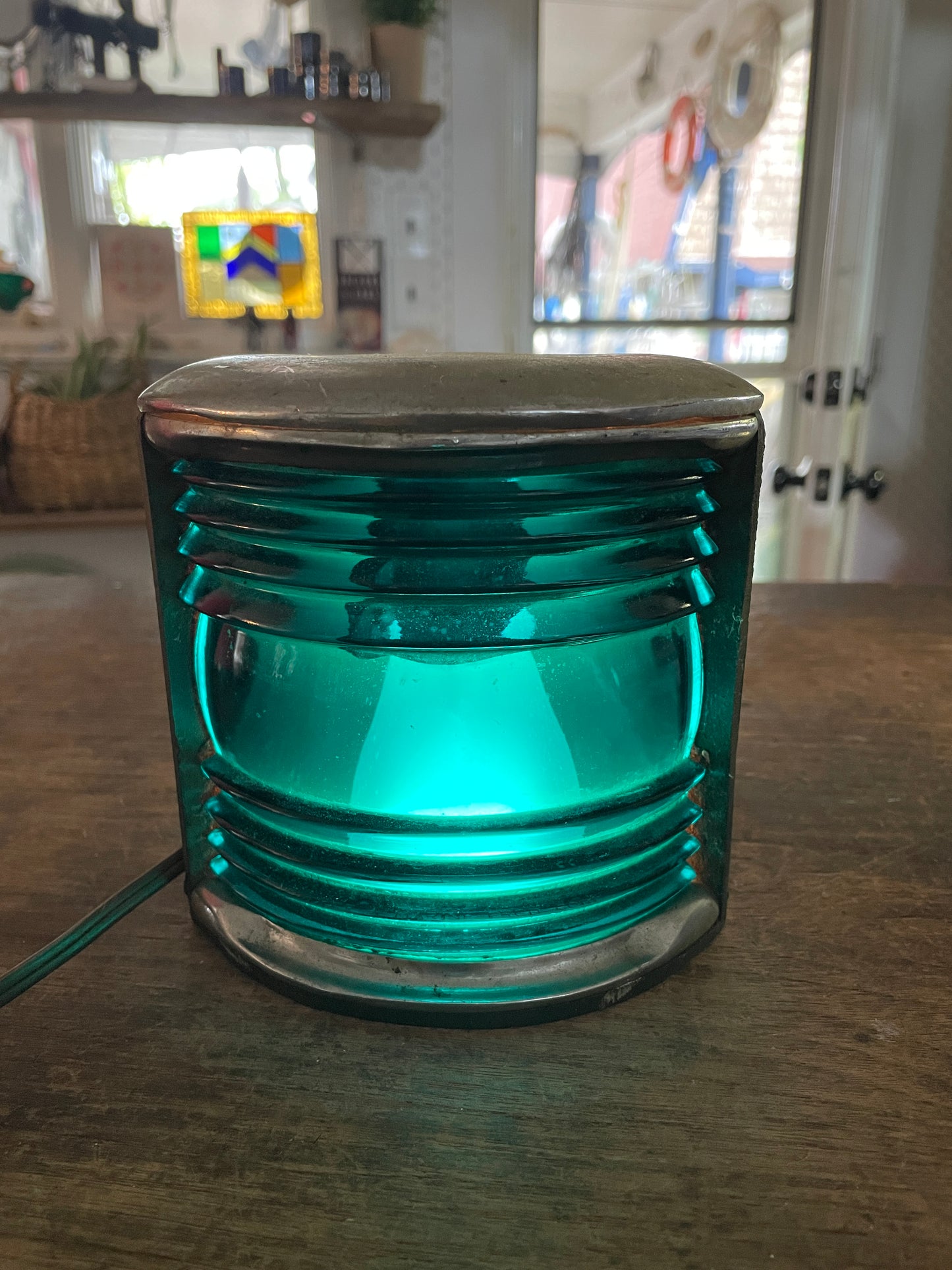 Vintage Navigation Light Lamp- WORKS