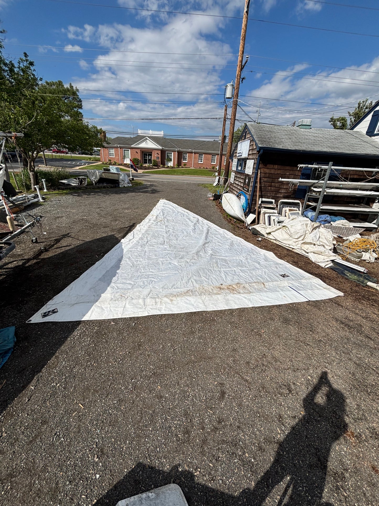 UK Jib Sail - 37’2” Leech x 37” Luff x 19’ Foot WITH 1/4” Slide