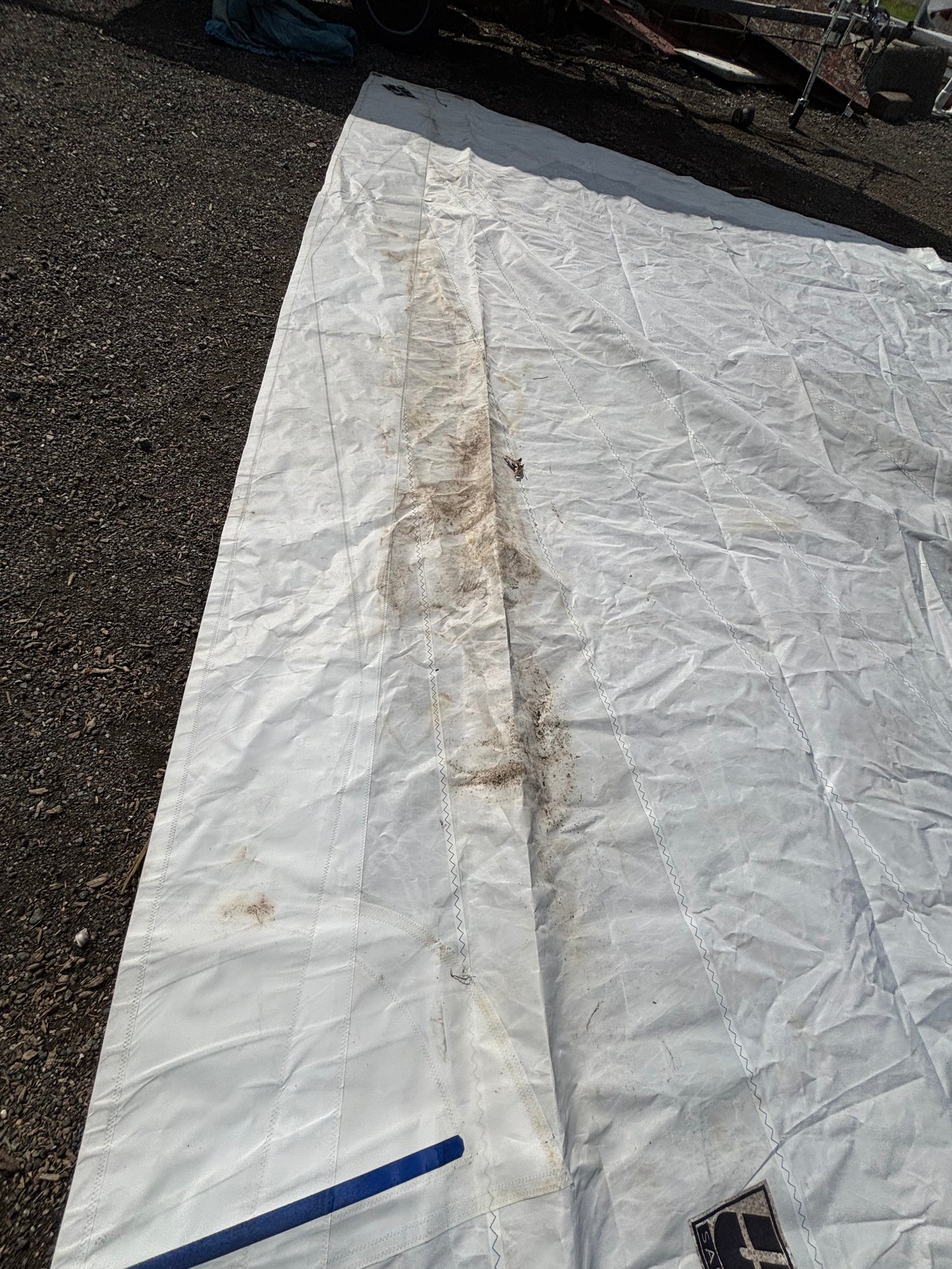 UK Jib Sail - 37’2” Leech x 37” Luff x 19’ Foot WITH 1/4” Slide