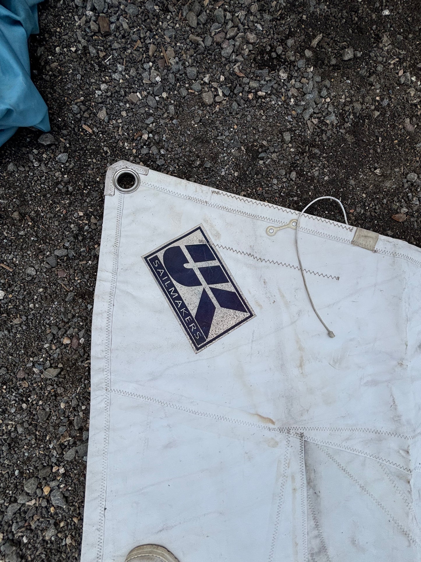 UK Jib Sail - 37’2” Leech x 37” Luff x 19’ Foot WITH 1/4” Slide