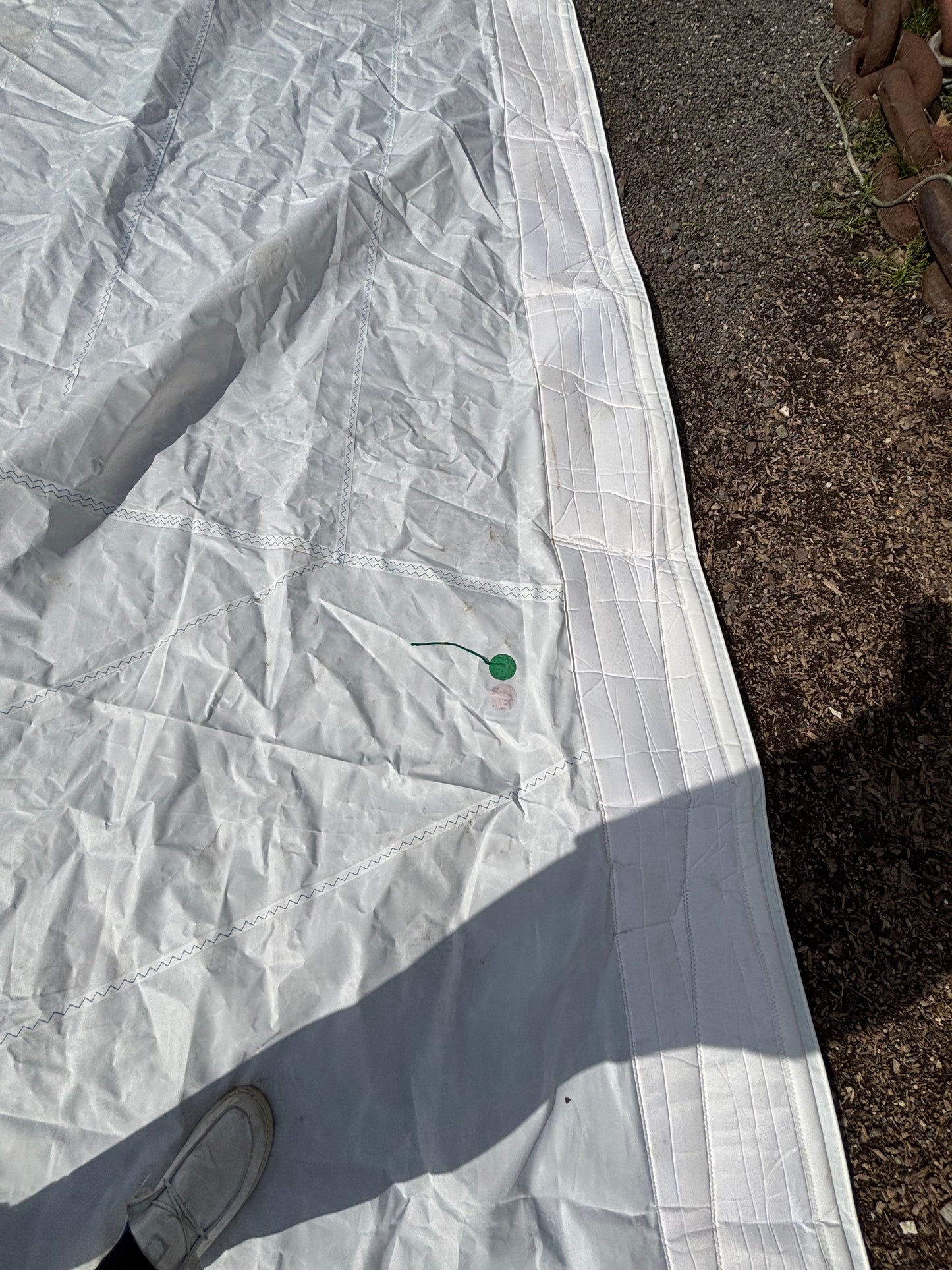 UK Jib Sail - 37’2” Leech x 37” Luff x 19’ Foot WITH 1/4” Slide