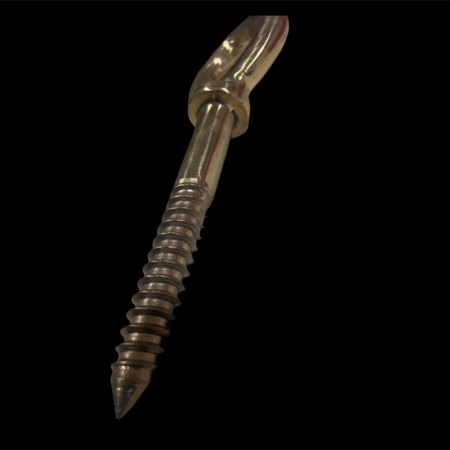 Lag screw close up of shaft