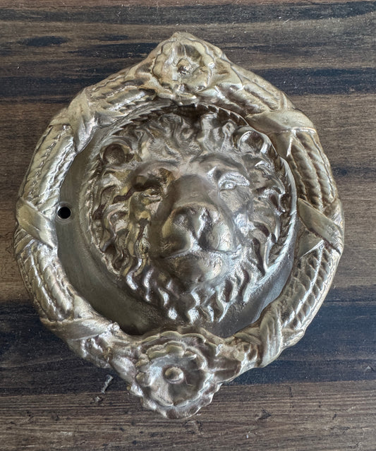Bronze Lion Door Knocker - Heavy Brass - Made in USA