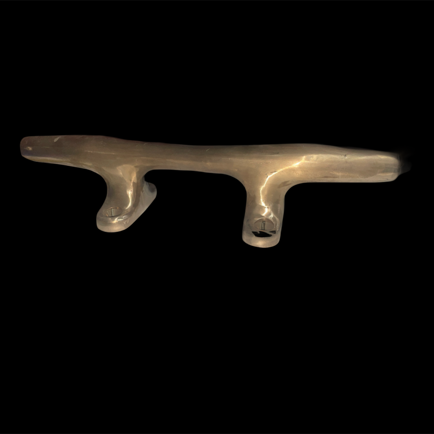 Metal cleat on a black background