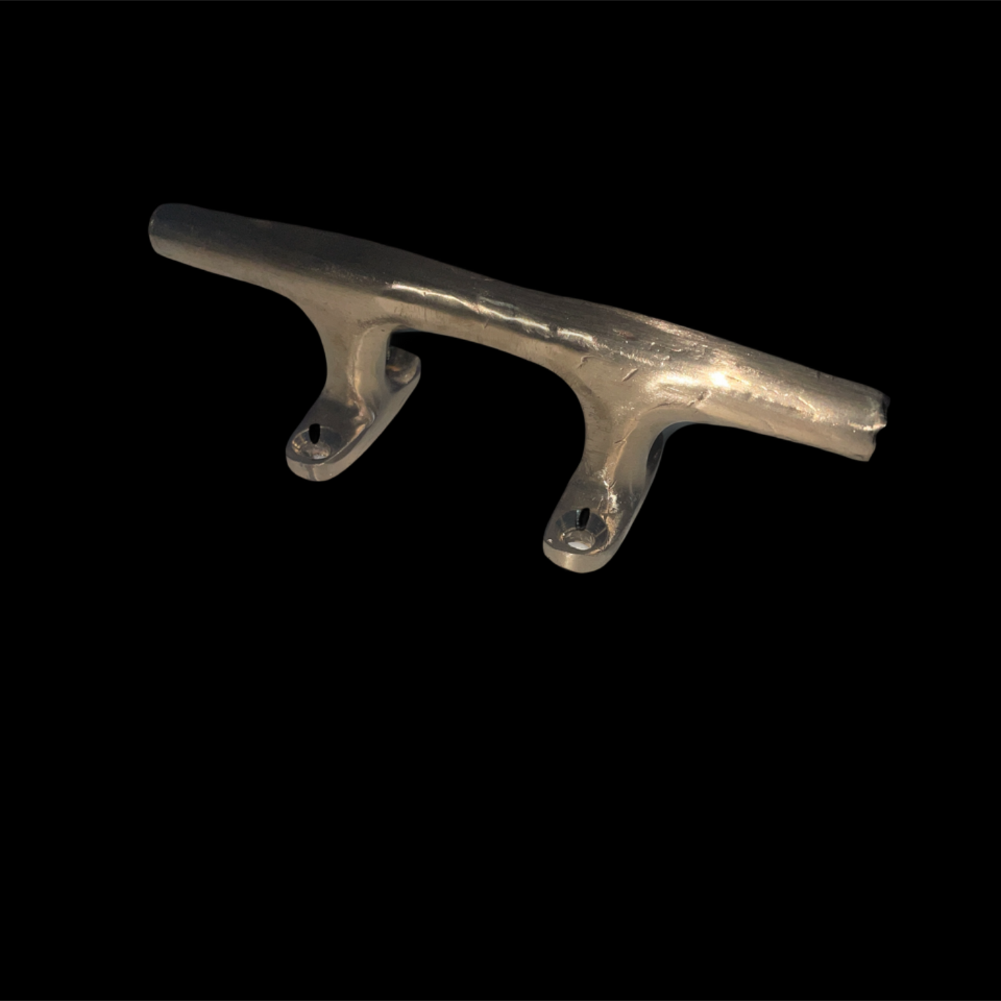 Metal cleat on a black background