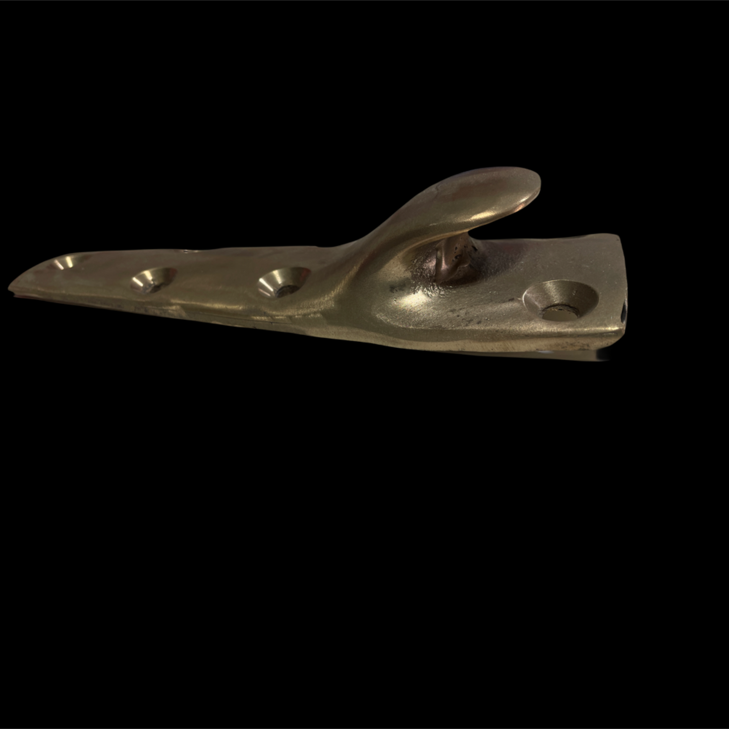 Metal cleat on a black background