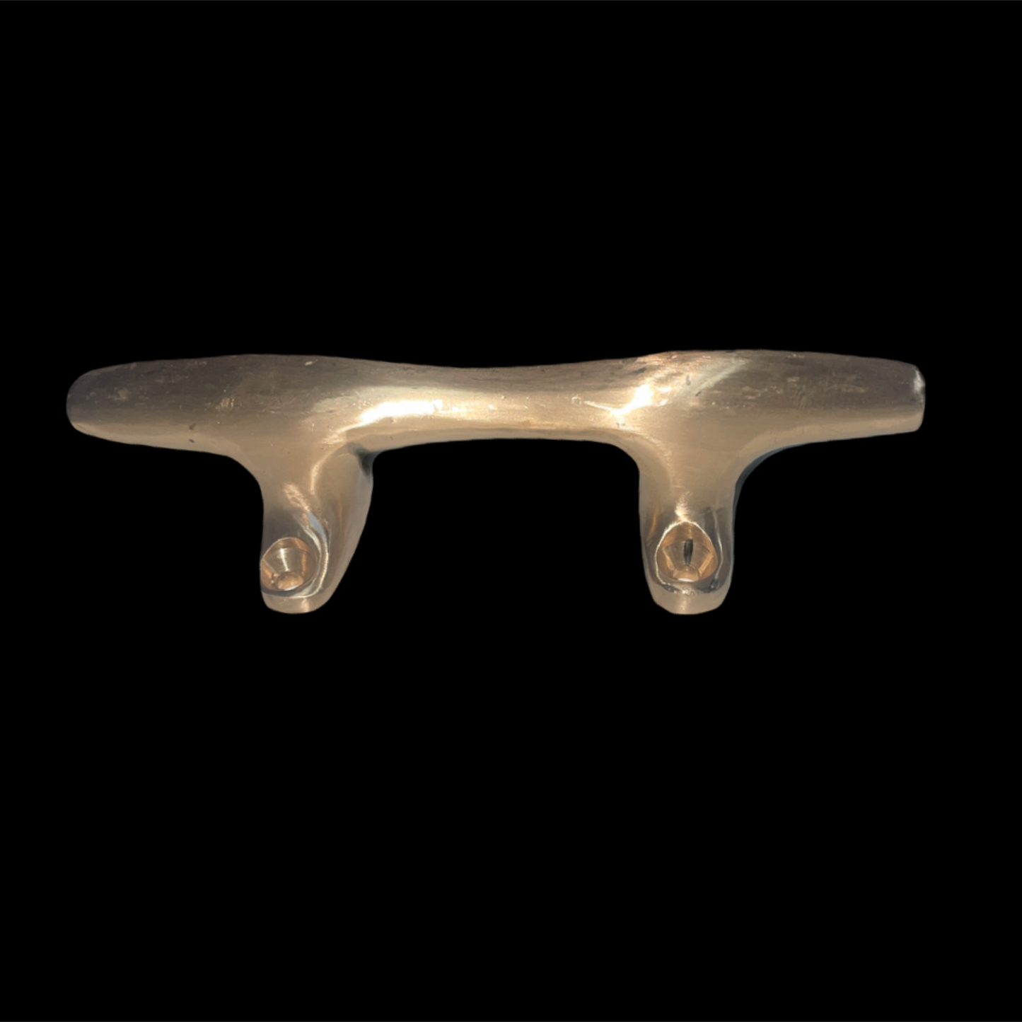 Metal cleat on a black background