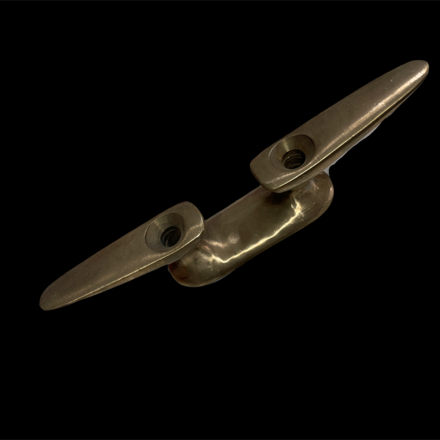 Metal cleat on a black background