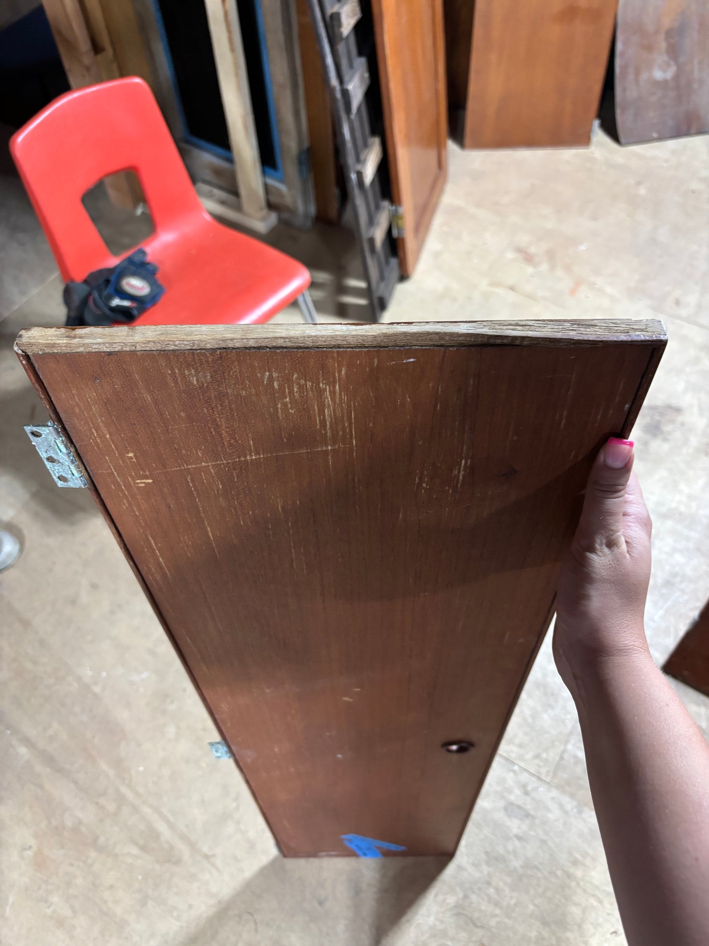 Top view of a cabinet from a sailboat