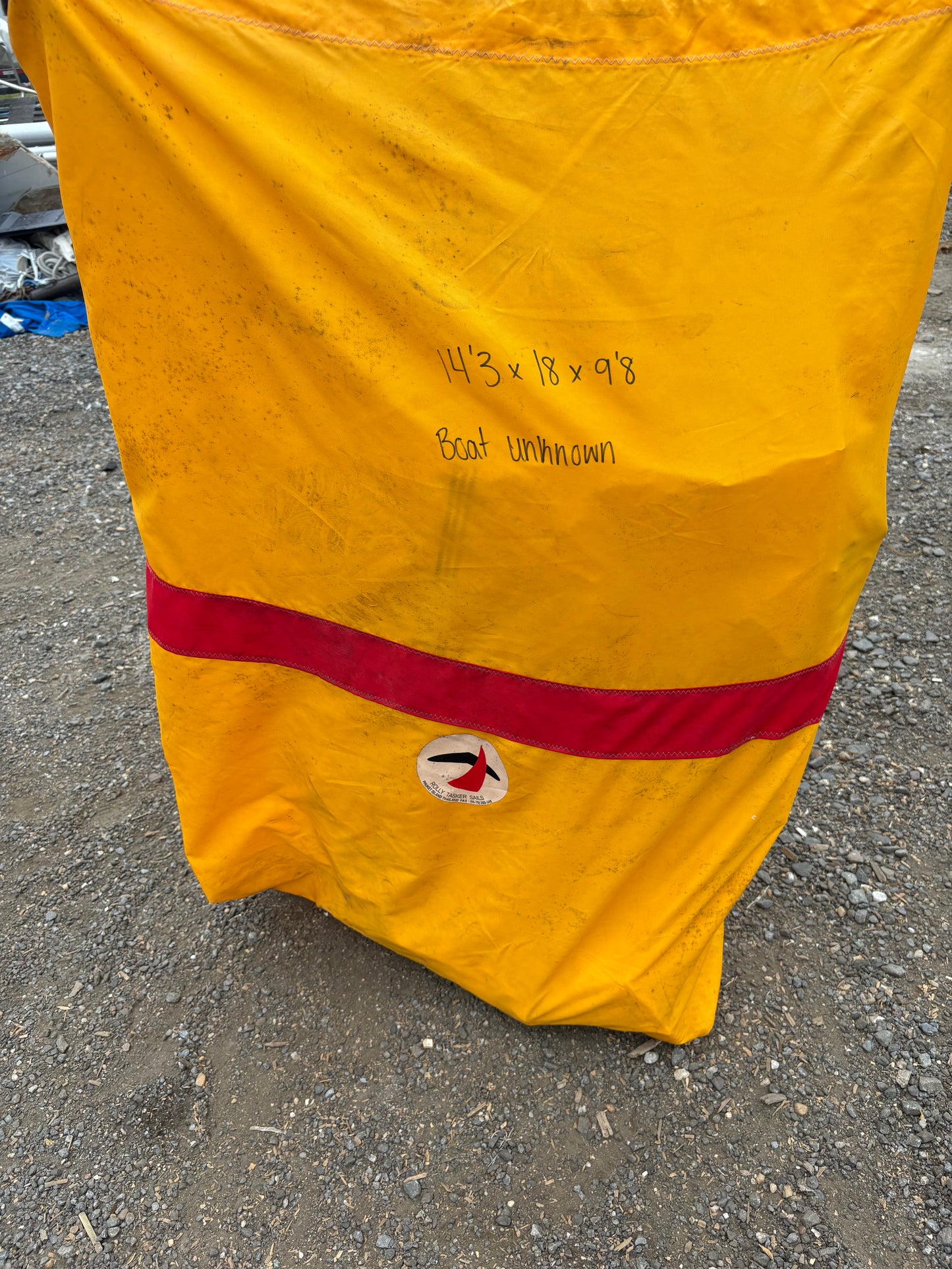 bag of small ODay 27 jib sail