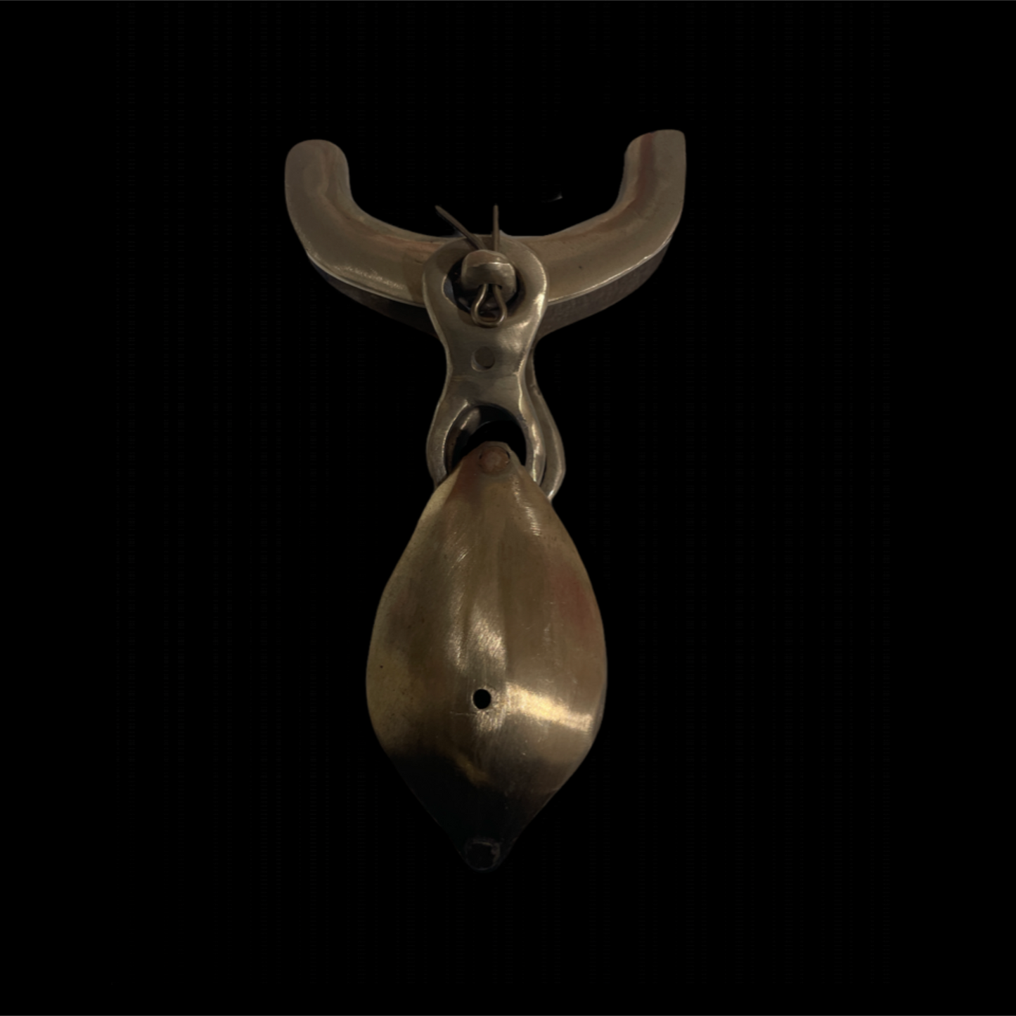 bronze block with gaff bridle saddle