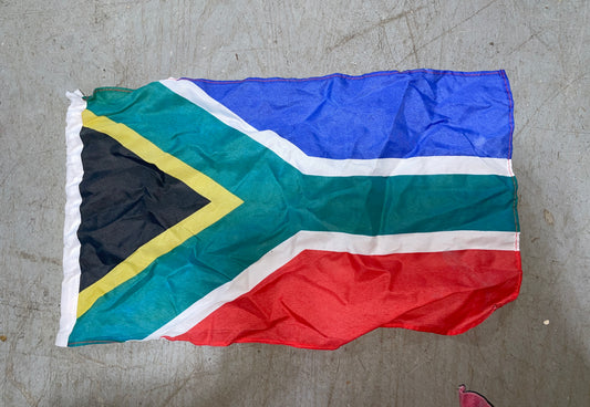 South African flag on a concrete surface