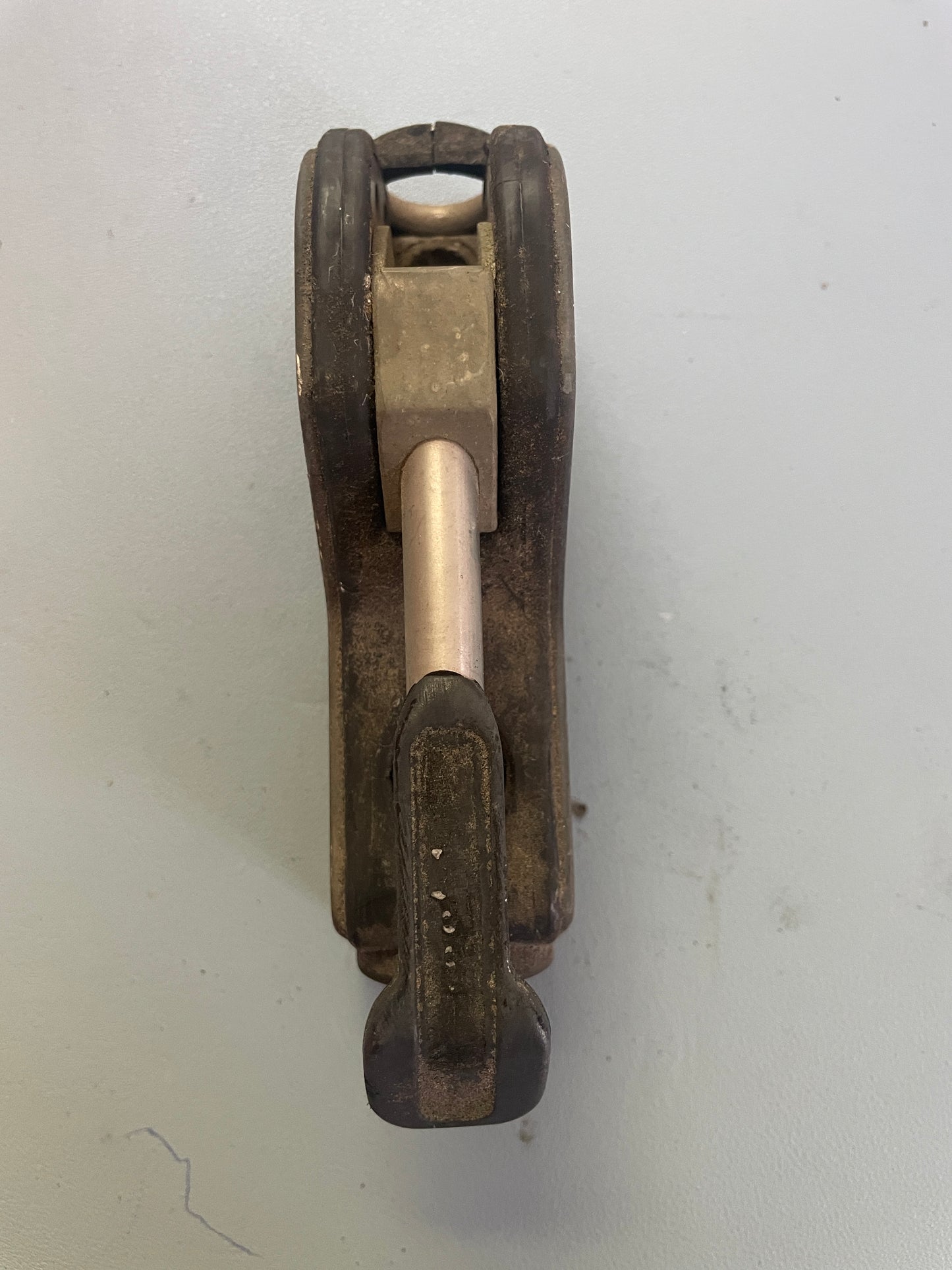 Vintage-style lock on a white background