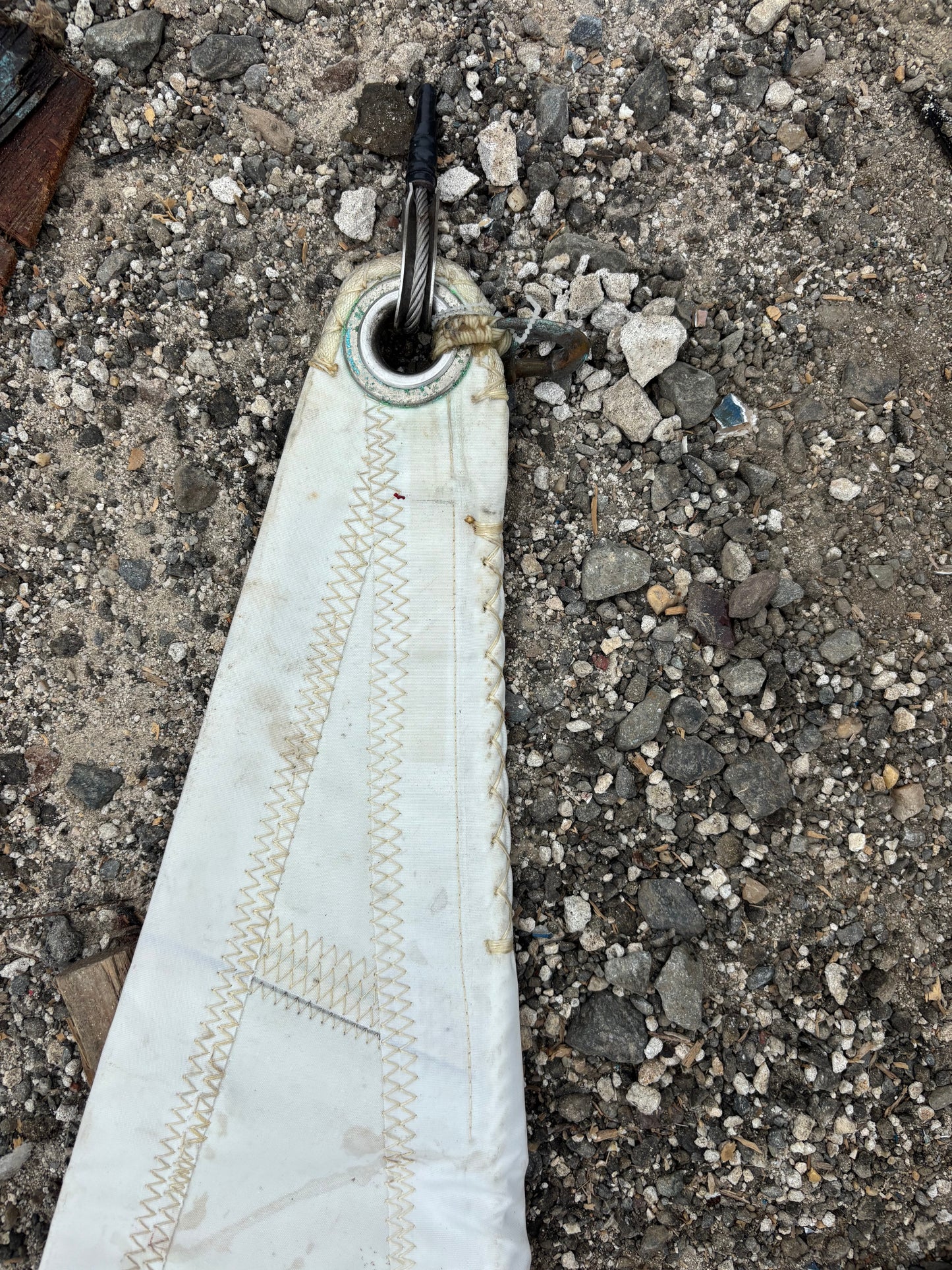head of small ODay 27 jib sail