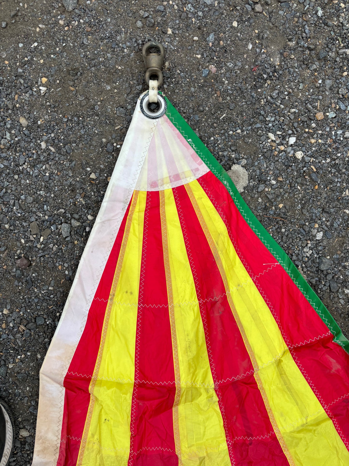 head of yellow red spinnaker