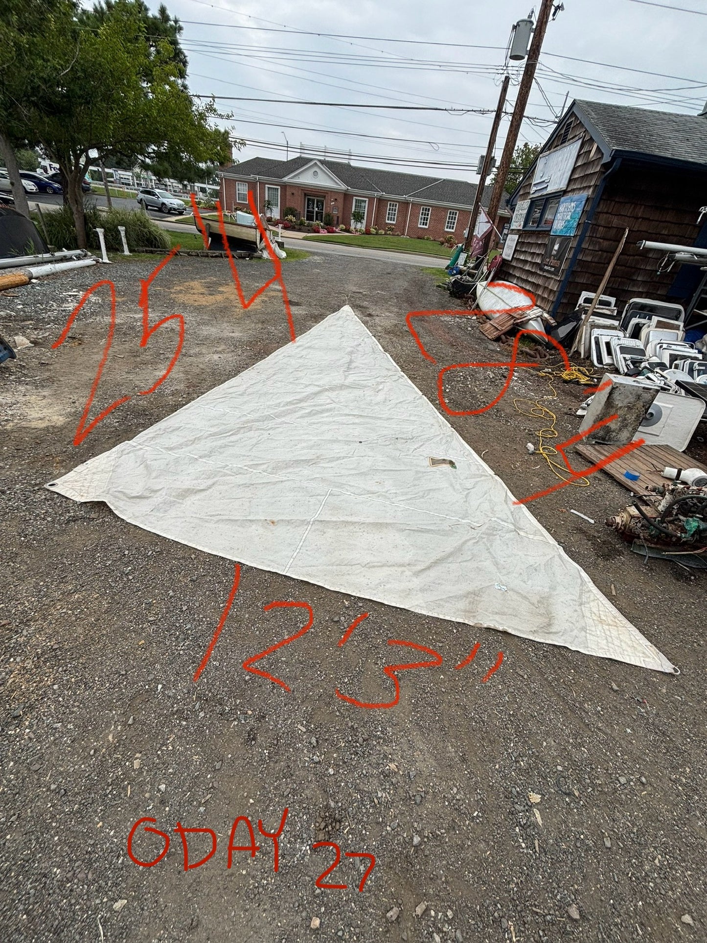 oday jib sail with measurements