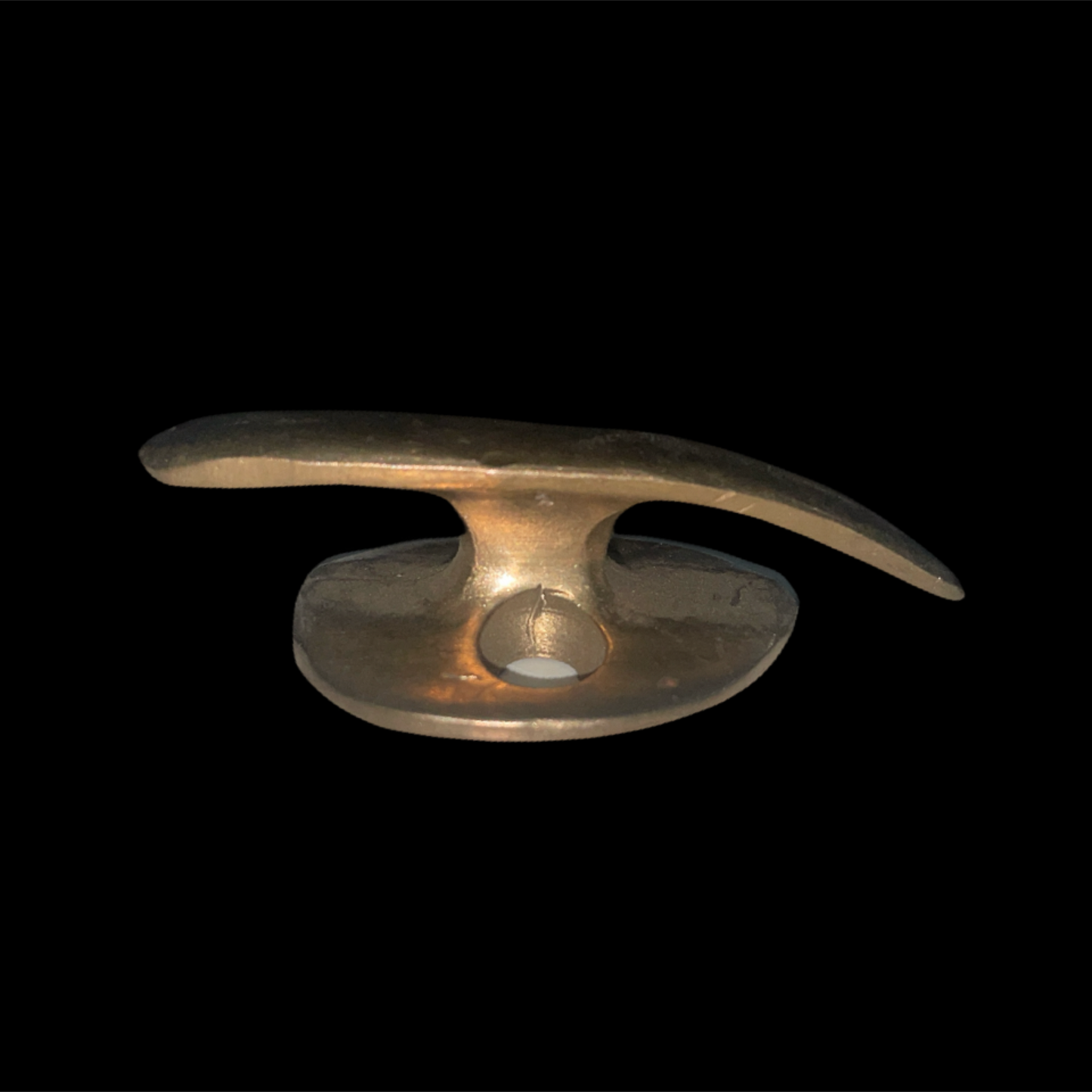 Bronze cleat on a black background