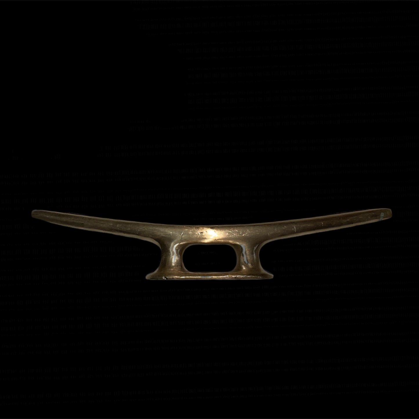 Metal cleat on a black background