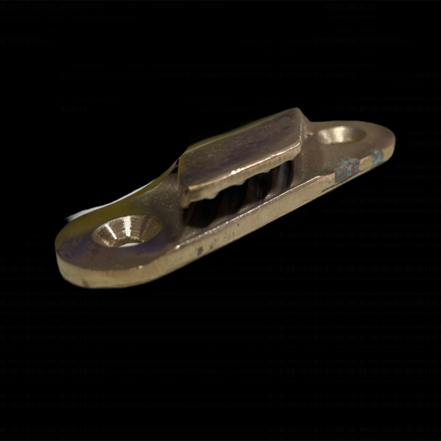 Metallic toggle switch on a black background