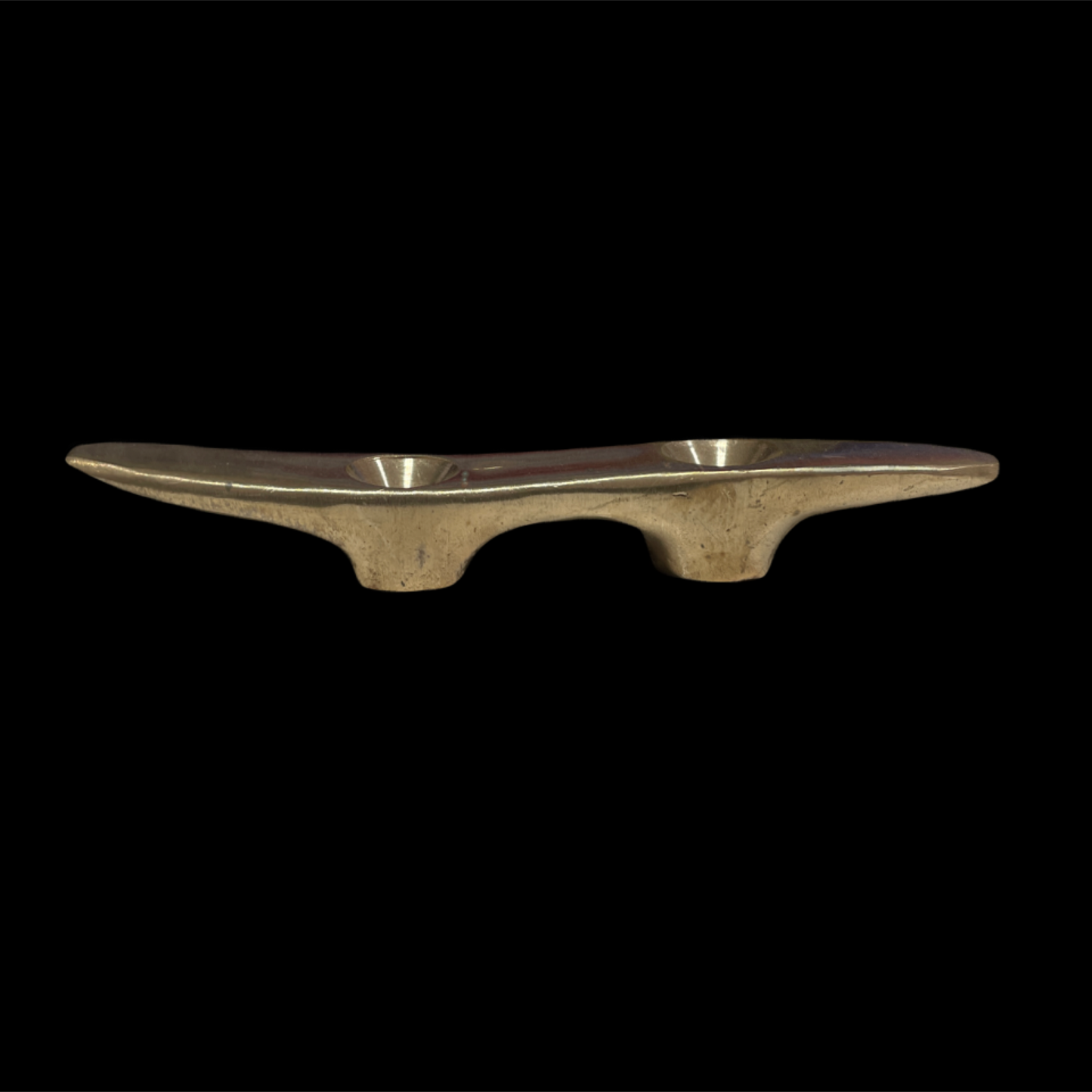 Metallic object on a black background
