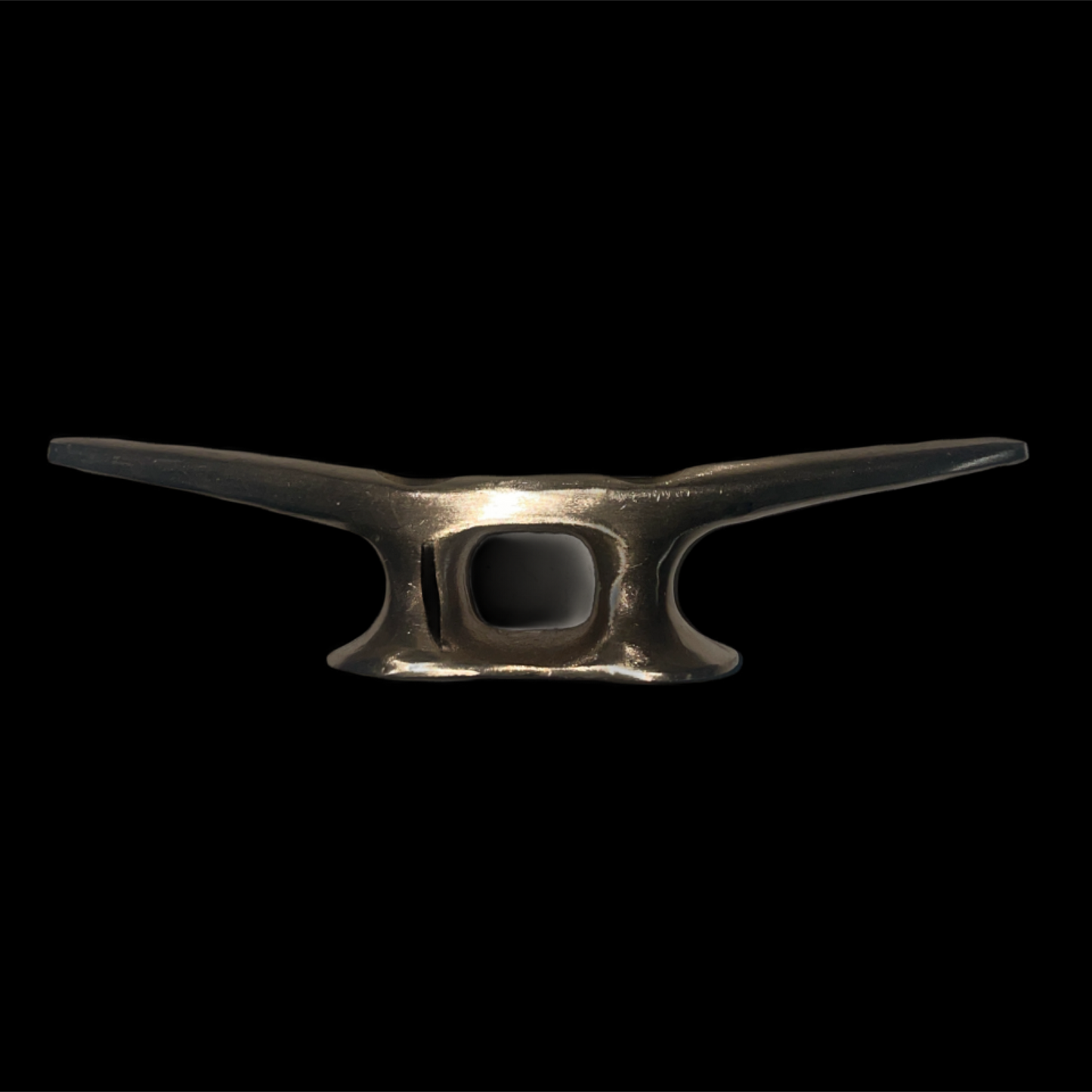 Metal cleat on a black background