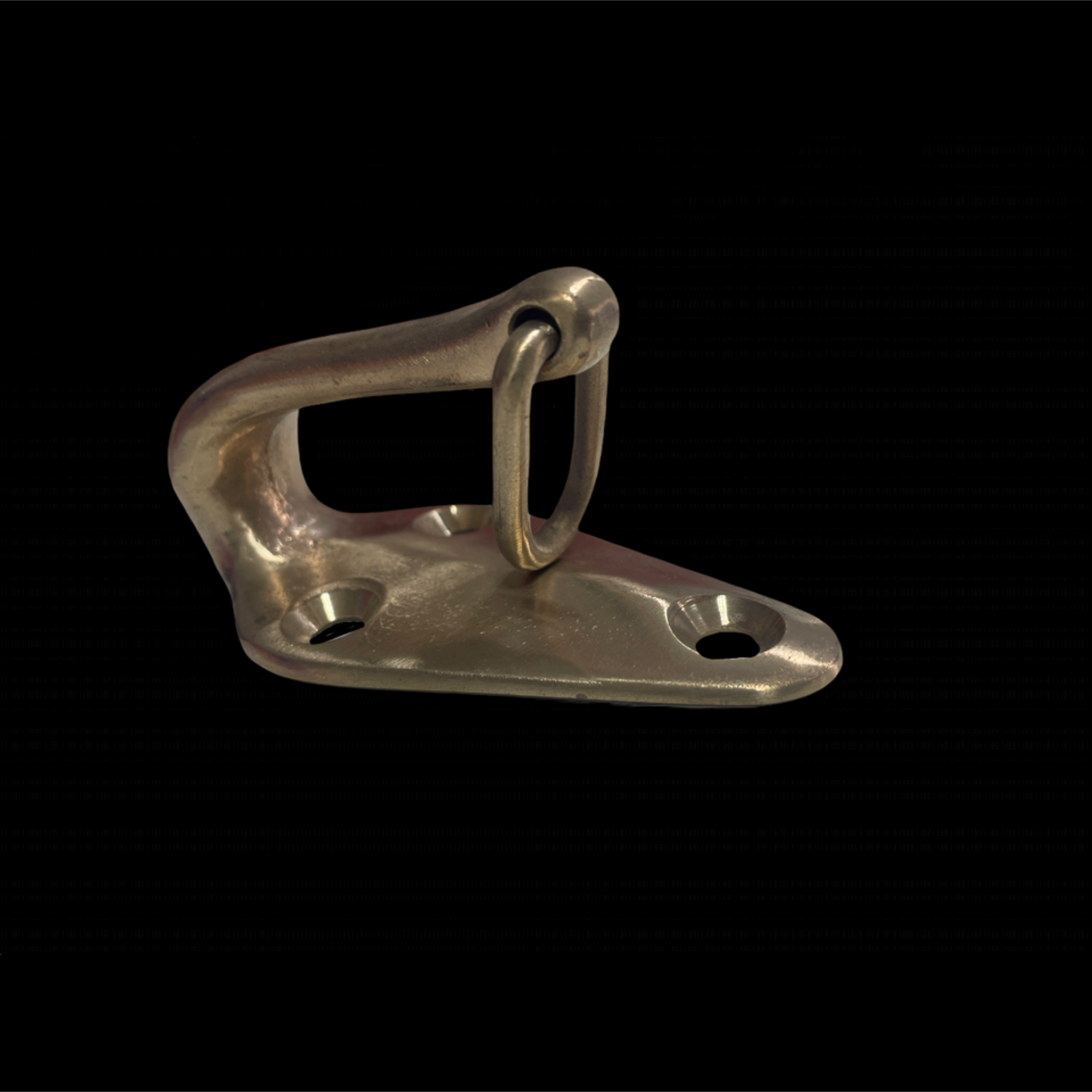 Metal bracket on a black background