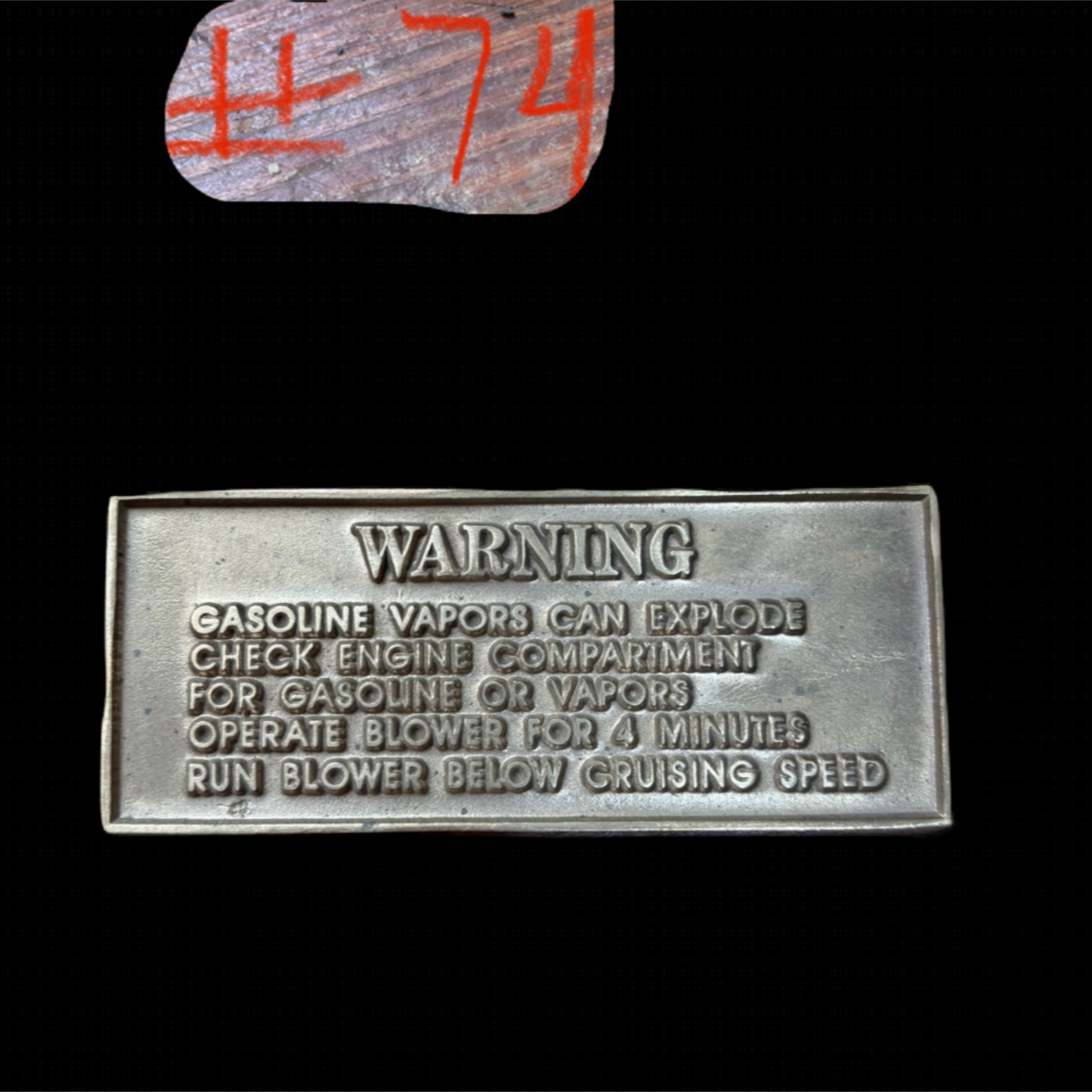 warning plaque