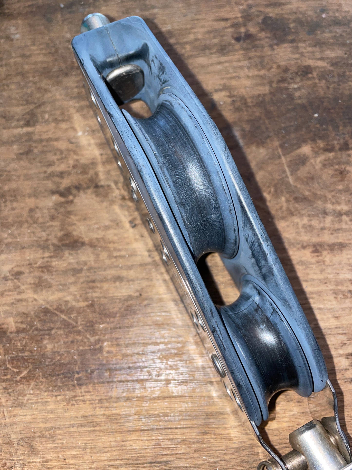 Large Harken Swivel Fiddle And Single Block - 3” Largest; 2 1/4” Smallest -5/8” Line