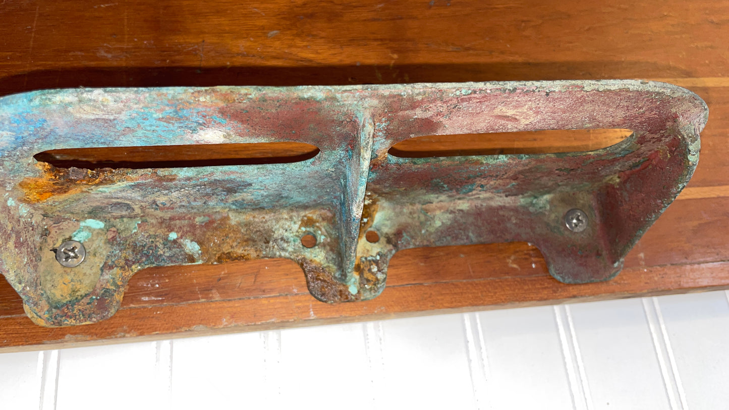 Large Shelf Made w Chris Craft Flooring & Bronze Steps