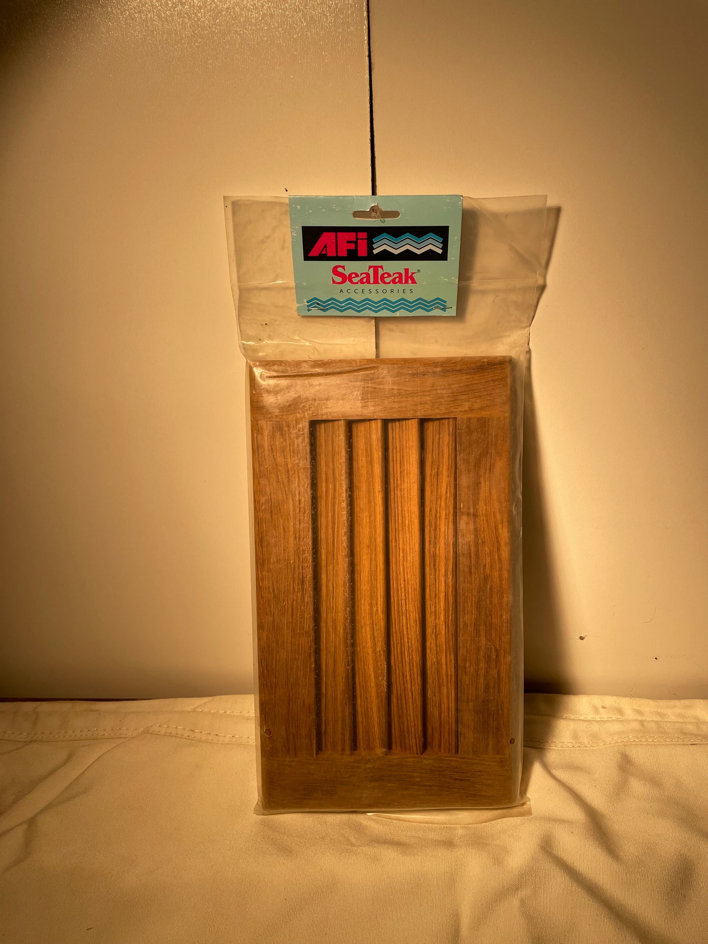 Sea Talk Teak Louvered Door Insert - 11 1/2” x 6 1/2” #135