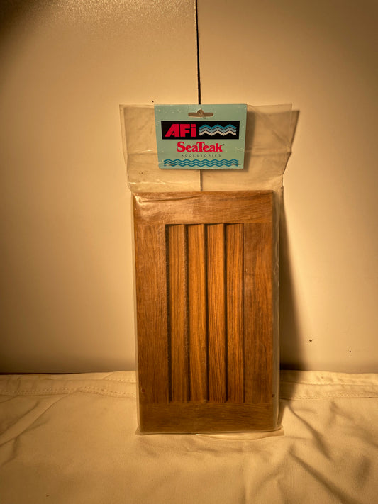 Sea Talk Teak Louvered Door Insert - 11 1/2” x 6 1/2” #135