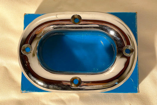 Perko Chrome Plated Hawse Hole Plate - NEW 4.25" x 2.25"