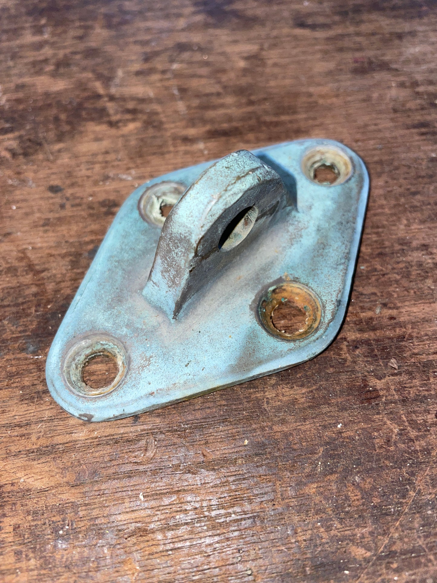 Vintage Bronzed Pad Eye / Chain Plate With 3/8” Pin Diameter