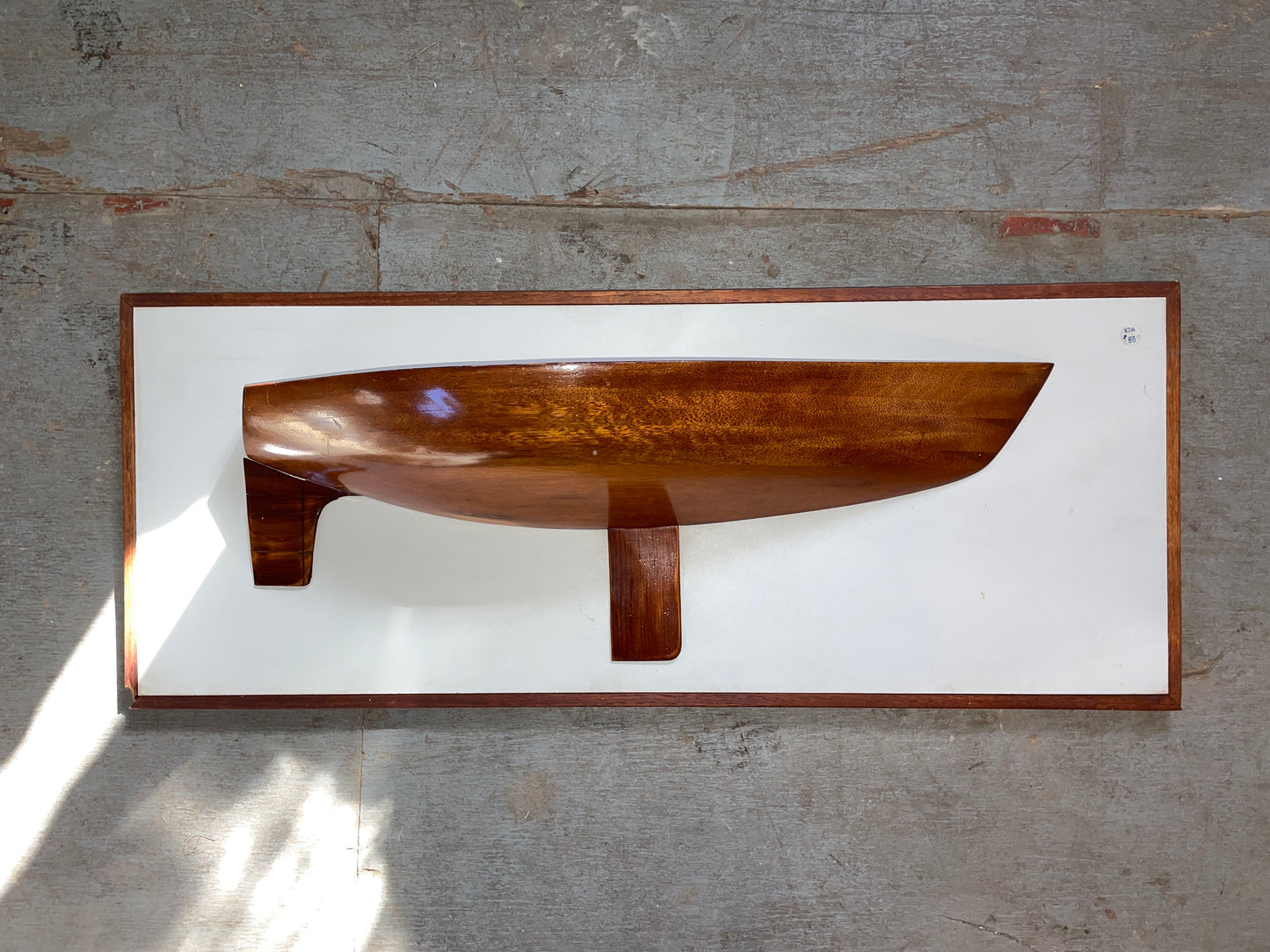 Handmade Wood Half Hull Boat Model