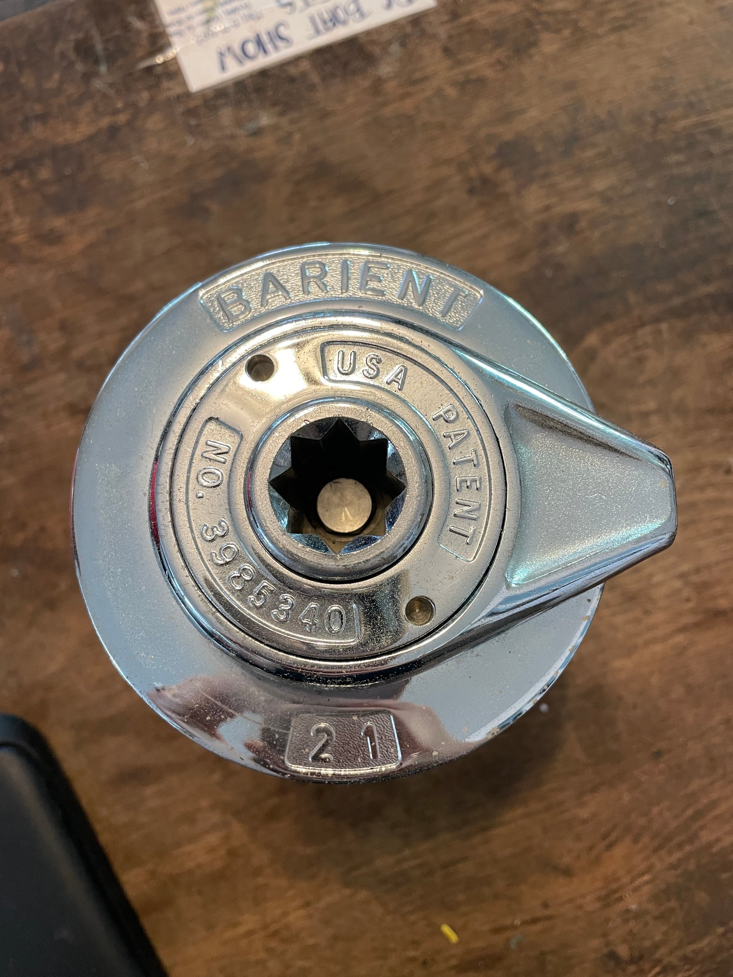 Barient 21 Self Tailing Single Speed Winch