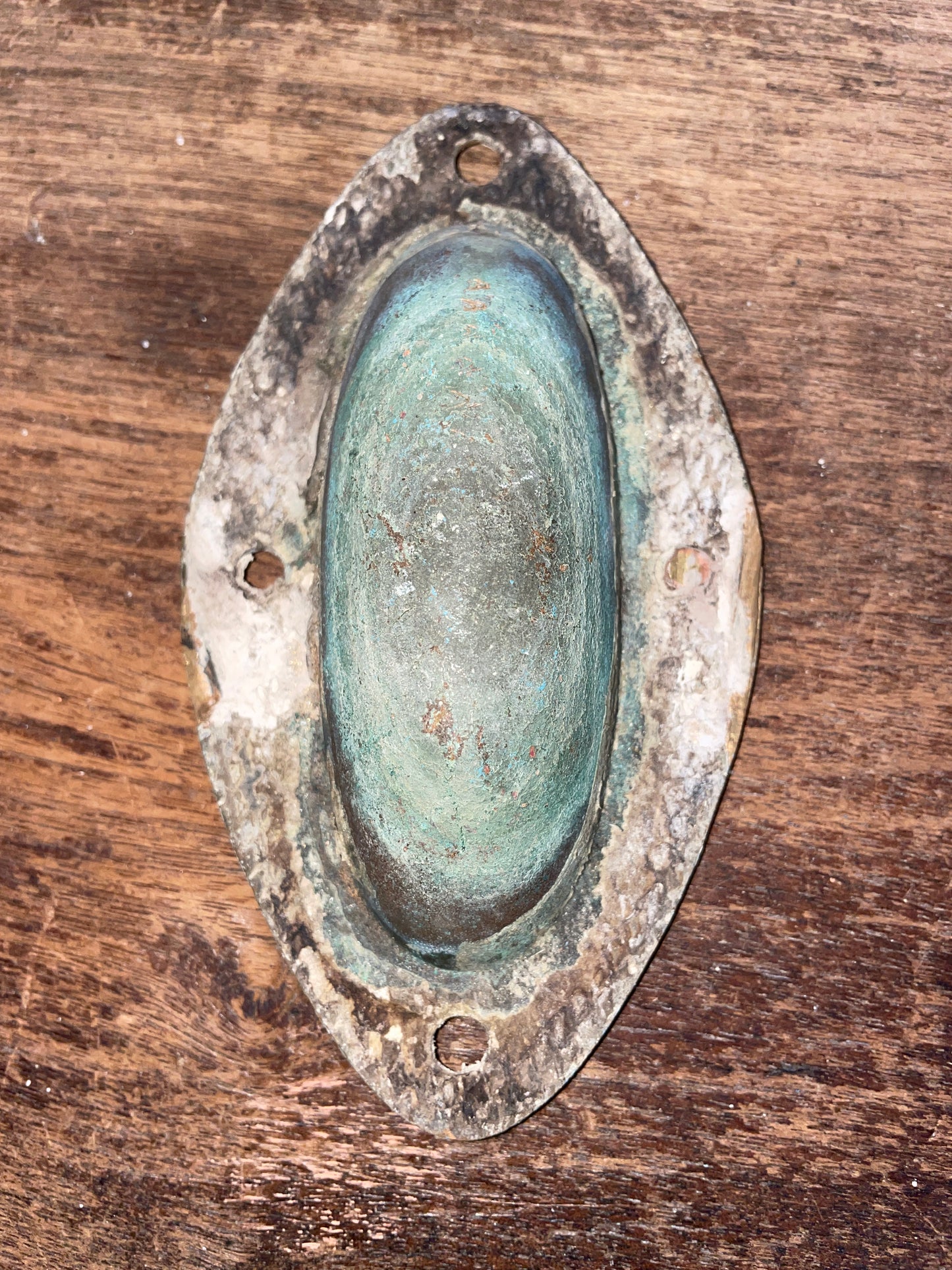 Vintage Bronze Marine Deck Tie Down/Pad Eye Mount