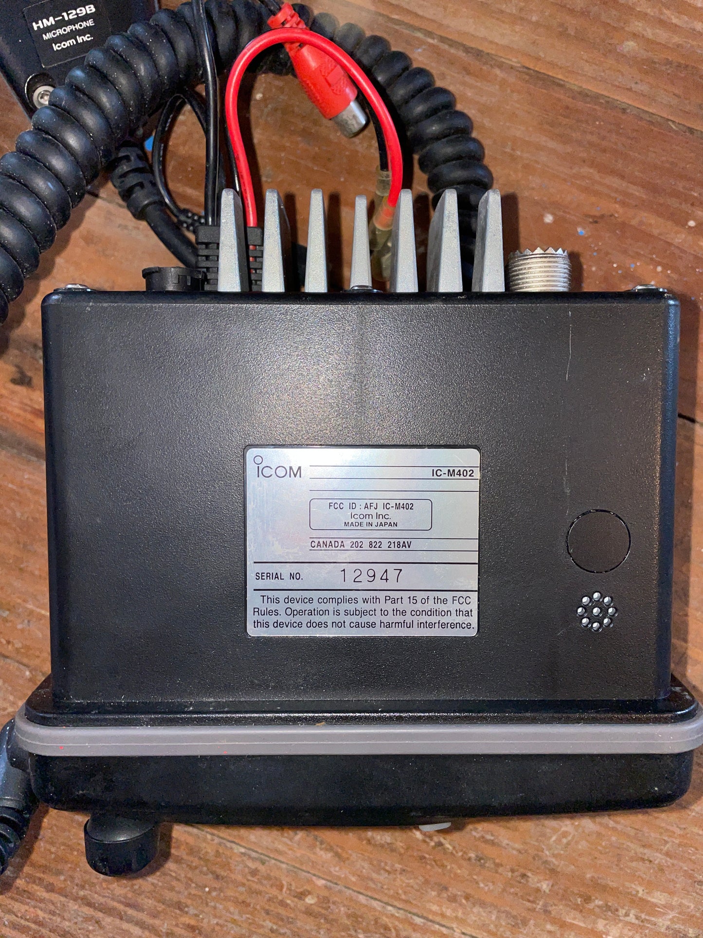 ICOM Marine VHF Radion IC-M402 Serial # 12947