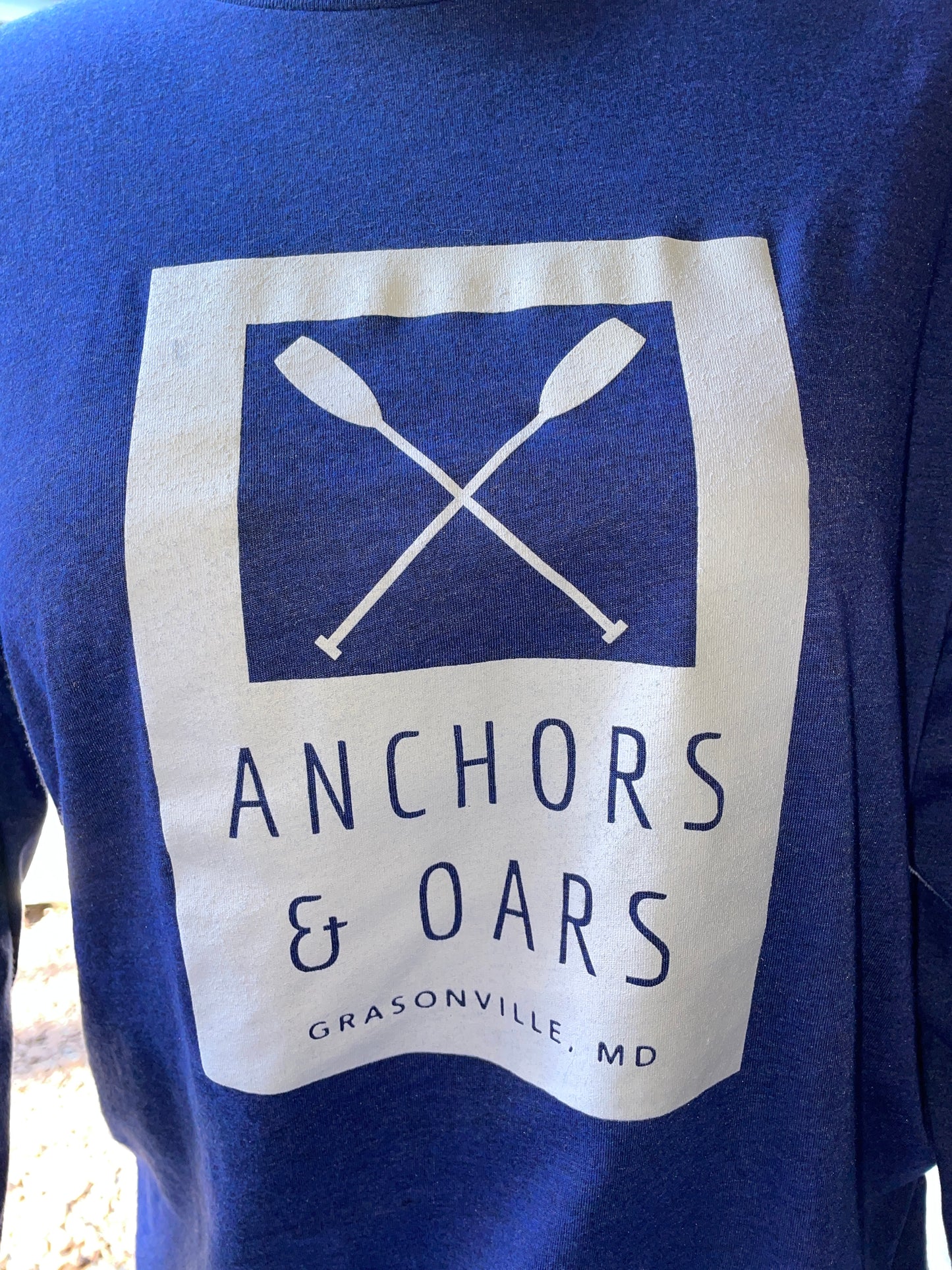 Anchors & Oars Blue Long Sleeve Shirt tshirt