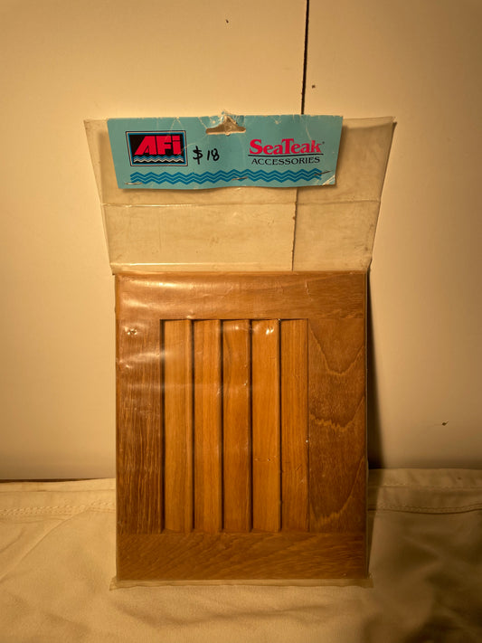 Sea Talk Teak Louvered Door Insert -9 3/8” x 7 5/8” #134