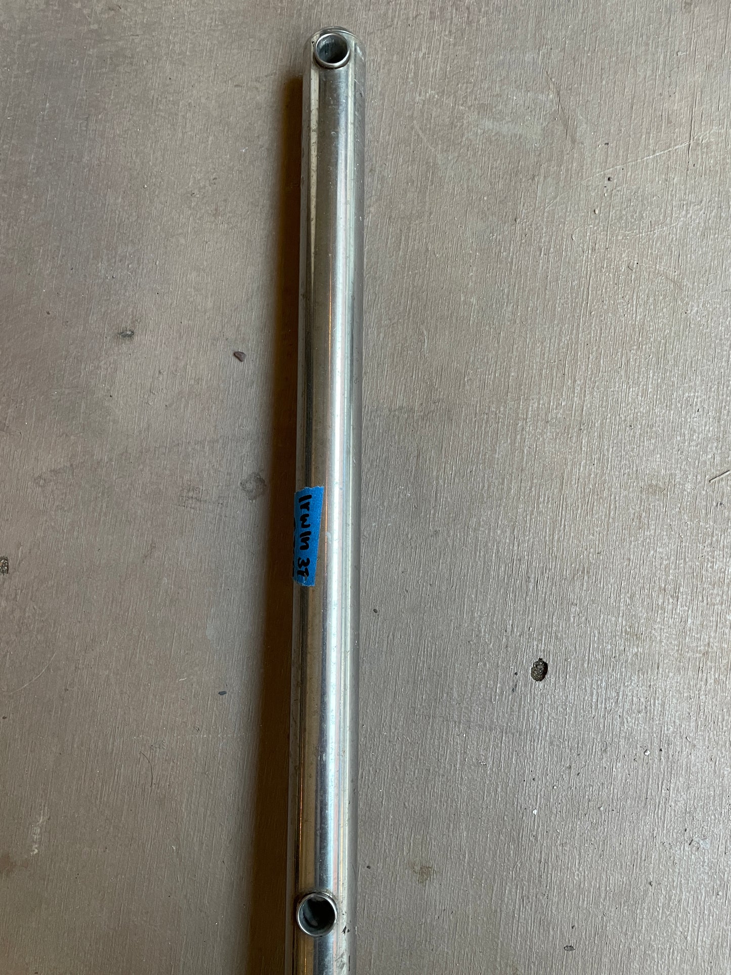 Stainless 25 1/4” Long Stanchion Off A Irwin 37 (Recess Mounting)