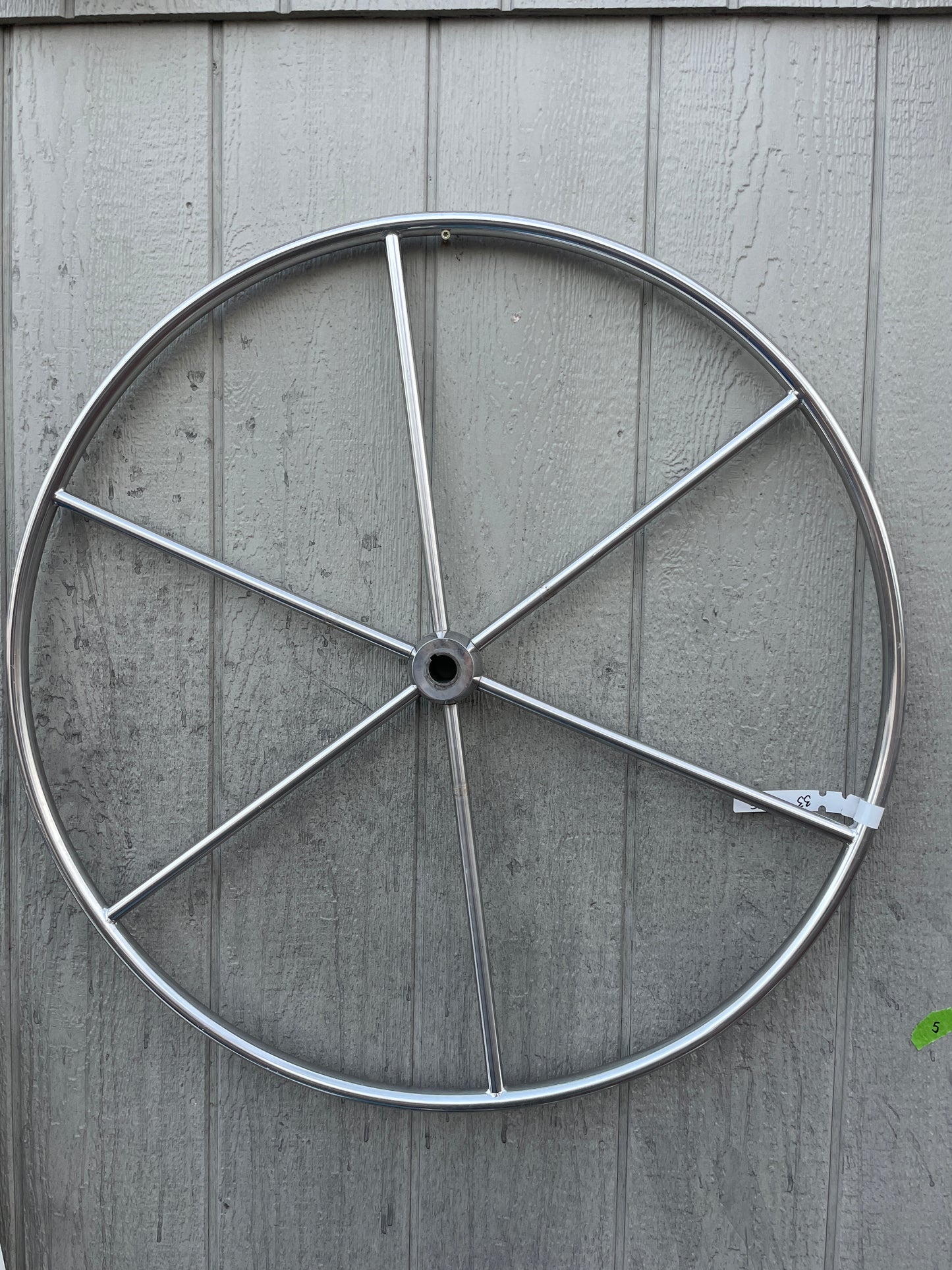 33" Stainless Steel Destroyer Steering Wheel 1" Keyed Shaft Edson