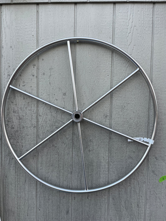 33" Stainless Steel Destroyer Steering Wheel 1" Keyed Shaft Edson