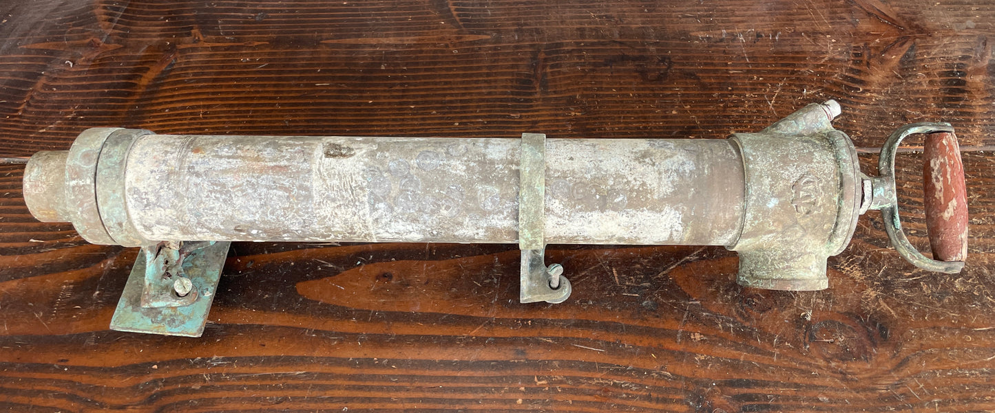 Vintage Wilcox Crittenden Bronze Brass Hand Bilge Pump WC  25" L 3" Wide