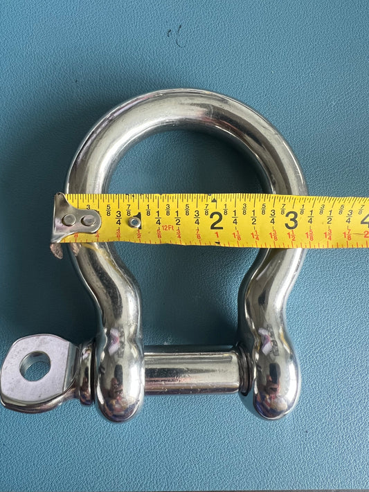 1/2 Inch Screw Anchor Rigging Bow Shackle&nbsp; Stainless Steel Marine Boat
3" Diameter