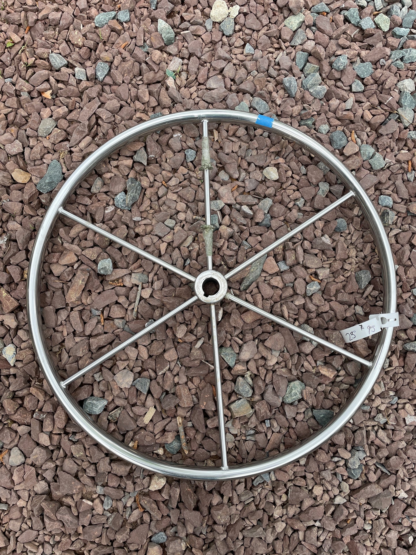 23” Stainless Wheel With 1” Keyed Shaft Sailboat Parts