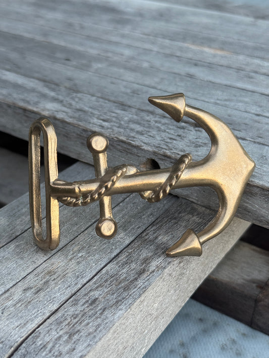 Bronze Anchor Belt Buckle