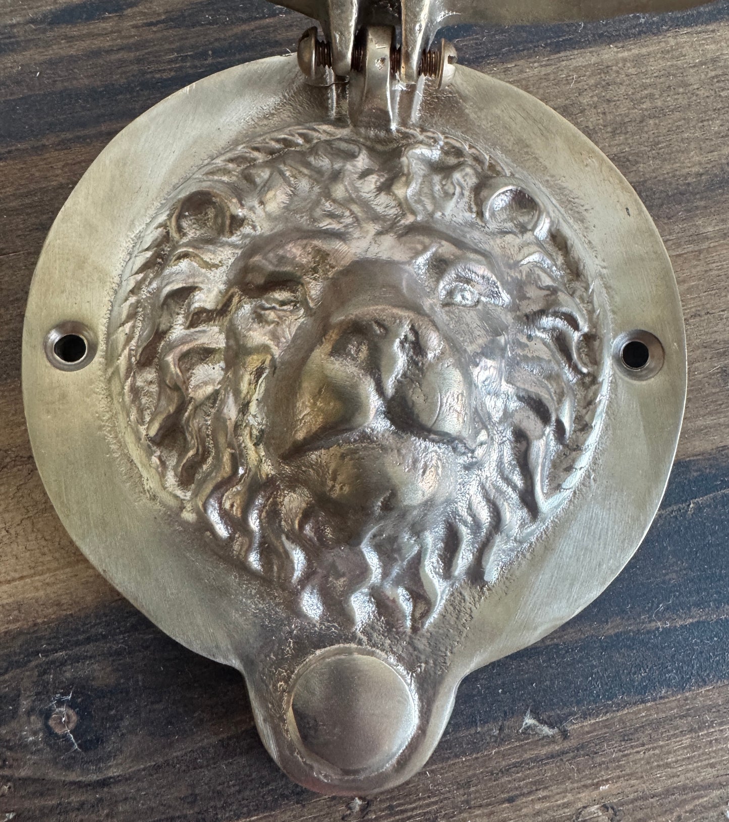 Bronze Lion Door Knocker - Heavy Brass - Made in USA