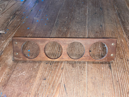 Teak Wall Mount Drink Rack